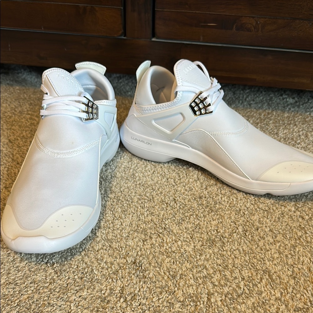 Jordan White Sneakers with Streamlined Design